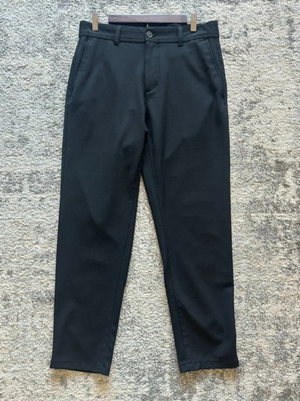 Zara Men's "Comfort Structured Chino" Slim Stretch Pants - Black - Waist 31